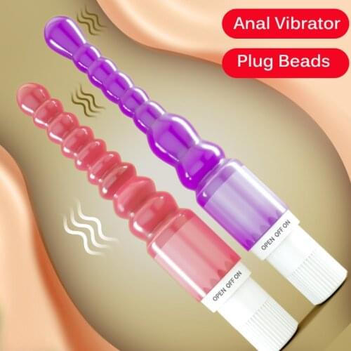 S/L Jelly Anal Vibrator G Spot Massage Anal Beads Vibrators Butt Plug Sex Toys for Woman Couple Masturbator Prostate Massage
