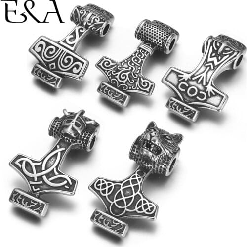 2pieces Stainless Steel Viking Axe Connector Hole 12*4mm for DIY Charms Bracelet Connect Findings Men Jewelry Making Accessories
