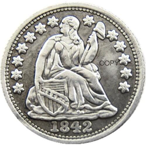 USA 1842P/O Liberty Seated Half Dime Stars on Obverse Copy Coins