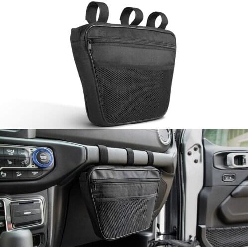 NEW-Passenger Seat Grab Bar Storage Bag Handle Accessory Storage Pouch Organizer Bag for Jeep Wrangler Jk Jl Jku Tj Yj Cj 1965-2