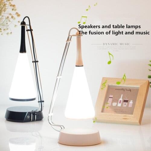 LED Music Night Light USB Charging Touch Dimming Eye Protection Desk Lamp Smart Speaker Living Room Bedroom Desk Decoration Gift