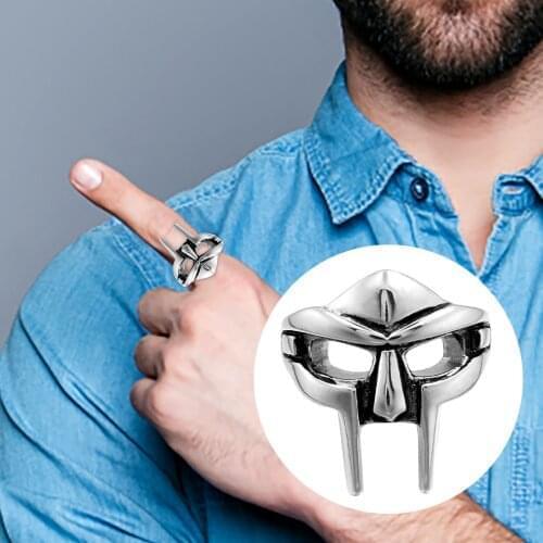 Street fashion Pharaoh Mask Iron Man Men And Women Stainless Steel Rings Signet ring mens 2021 New Design Ring Wholesale items