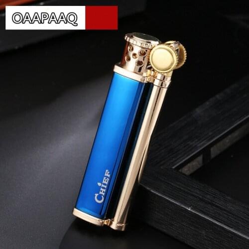 Vintage Retro Design Lighter Men Gadgets Kerosene Oil Lighter Old Gasoline Grinding Wheel Cigarette Classic Cigar Bar Lighters