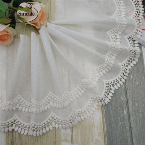 Double-layer , Three-dimensional Water-soluble Lace, Simple Fresh Skirt, Long Clothing Accessories, Width 19cm RS1503