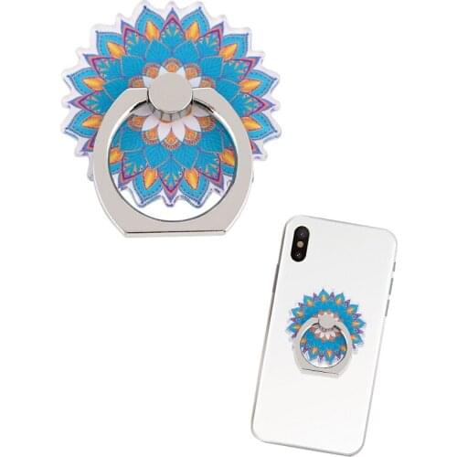 20pcs/lot BH1649 Art Yoga Flower 360 Degree Finger Ring Smartphone Stand Holder Mobile Phone Funny Holder Stand For All Phone
