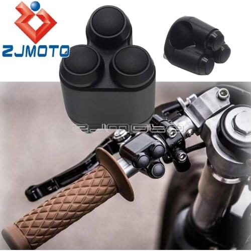 7/8" 22mm Universal Motorcycle Handlebar Switch Hand Control Switch Headlight Turn Signal Horn Starter Switch 3-Buttons 1'' 25mm