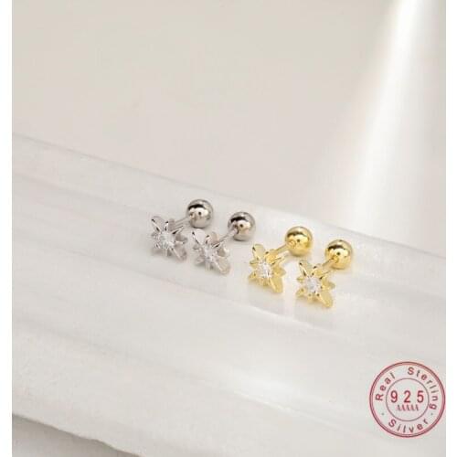 925 Sterling Silver 2021 Bohemian Exquisite Temperament Small Stars Stud Earrings Women Fashion Vintage Birthday Jewelry