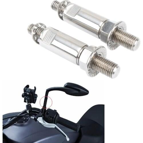 Motorcycle Mirror Adapter Raised Rearview Mirror Risers For Victory Indian Honda Kawasaki Suzuki Yamaha ATV UTV Universal