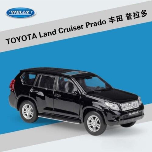 WELLY Diecast 1:36 Car Off-Road Vehicle TOYOTA Land Cruiser Prado Pull Back Car ORV Model Car Metal Alloy Toy Car For Kids Gift