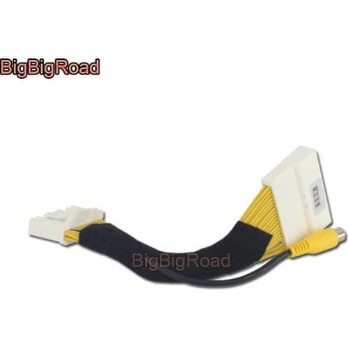 BigBigRoad For Infiniti Q50 Q50L QX30 QX50 2013~2019 40 pins Car Adapter Connector Wire Cable Rear View Parking Camera
