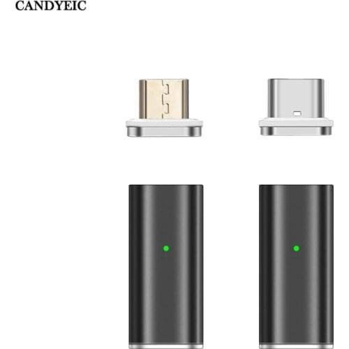 CANDYEIC TYPE-C to TYPE-C Magnetic Adapter Micro to Micro Adapter for Huawei Xiaomi Redmi Samsung LG MOTO Cell Phone Charger