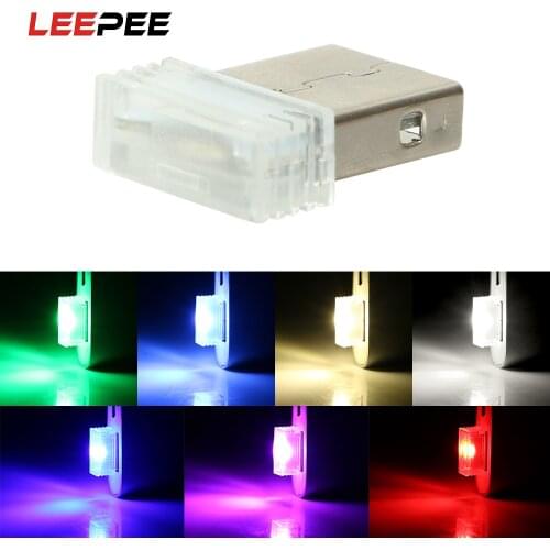 Mini USB Decorative Lamp Car LED Atmosphere Lights Universal Ambient Lamp Auto Interior Lights Emergency Lighting Car-styling