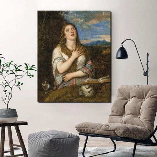 Tiziano Vecellio Canvas Painting Print Living Room Home Decoration Modern Wall Art Oil Painting Posters Pictures Accessories