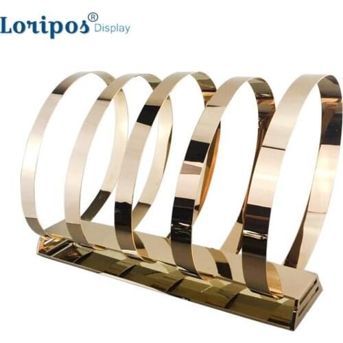 Stainless Belt Rack Metal Belt Display Shelf 5 Belt Ring Brackt Storage Rack Table Belt Display Stand Organizer Shelf Display