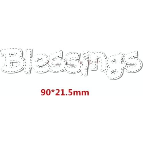 Blessings Words Metal Cutting Dies DIY Scrapbooking Embossing Paper Cards Making Crafts Supplies New 2019 Diecut