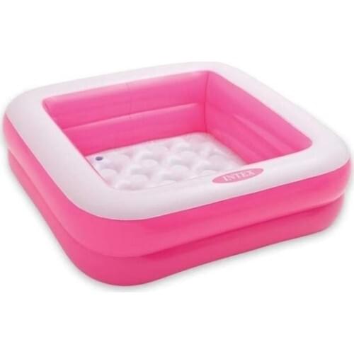Mini Square Inflatable Base Pool 86x86x25 cm Pink