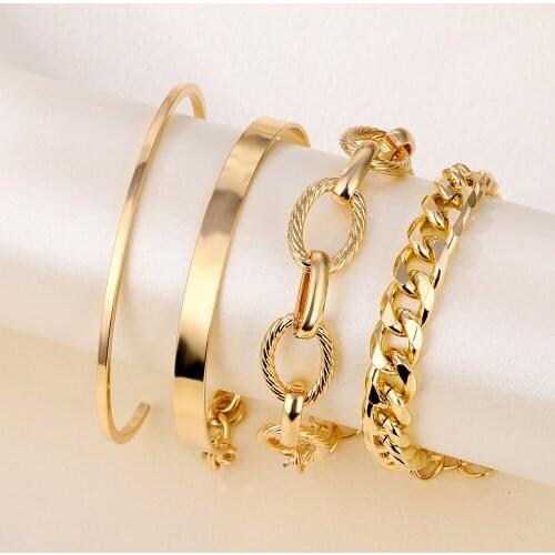Retro flat snake bone chain jewelry with twist chain cross chain combination bracelet for women birthday gifts wholesale
