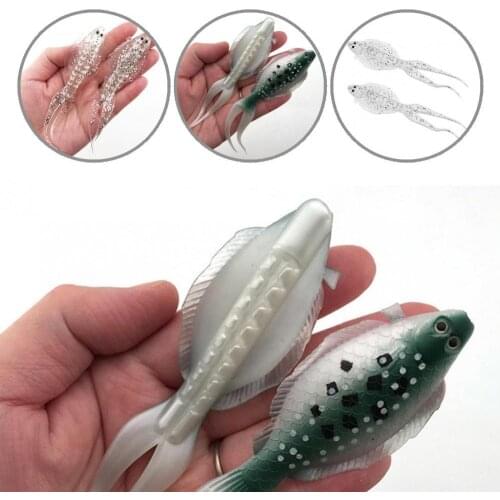 Lure Baits Convenient Crank Bait Mini Colorful High Quality Soft Fork Tail Flounder Silicone Bait
