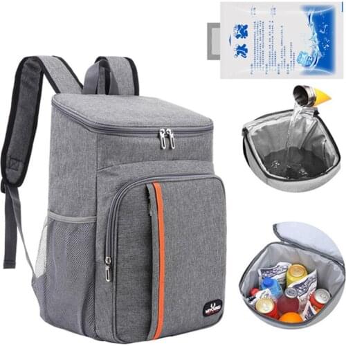 18L Folding Fresh Keeping Waterproof Lunch Bag Cooler Bag For Steak Insulation Thermal Bag Camping Cooler Insulation Ice Pack