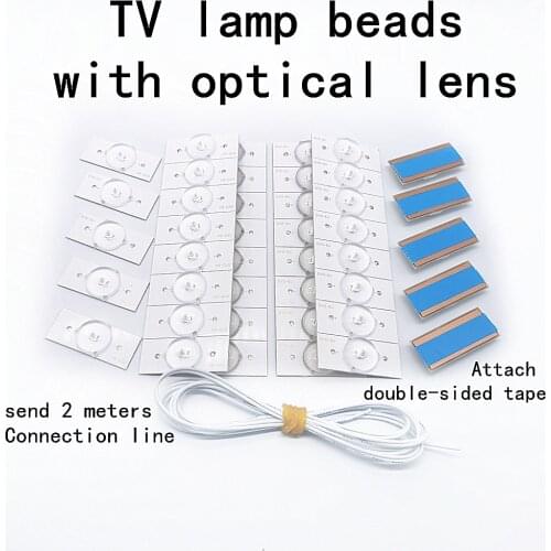 LED Light Strip LED Backlight Lamp Beads 3V/6V SMD Lamp Beads With Optical Lens Fliter For 32-65 Inch LED TV Repair Brand New