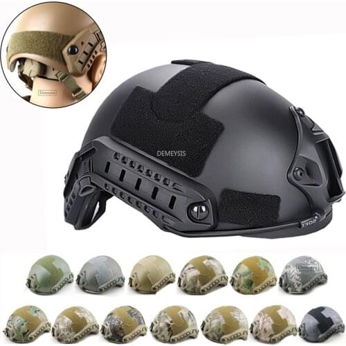 Tactical Fast Helmet Military Combat Helmets Airsoft Paintball Safety Head Protector Hunting Shooting Sports MH PJ Helmet