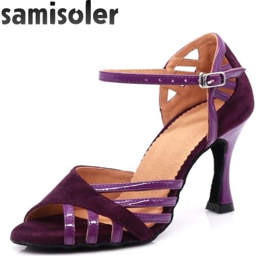 SamisolerSalsa Latin Dance Shoes For WomenTango Ballroom Dance Shoes High Heels soft Dancing Shoes Ballroom Dance Sandals