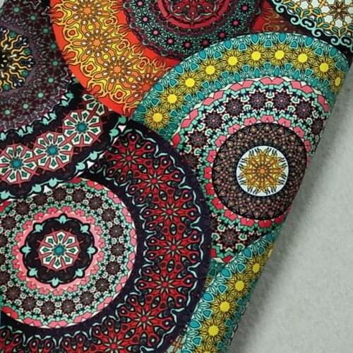 Viaphil 100% Cotton Fabric Brand New African Design Colorful Circle Geometry Printed Sewing Cloth Dress Clothing Textile Tissue