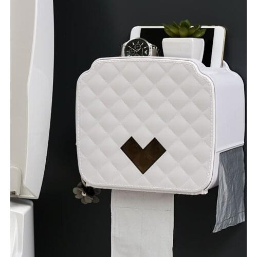 Waterproof Toilet Paper Holders Waste Bag Rack Storage Box Multi-purpose Bathroom Tissue Box Roll Paper Rack Sanitary Napkin Box