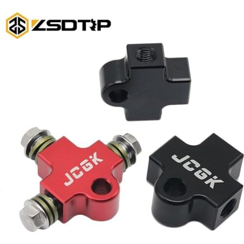 ZSDTRP Motorcycle Hydraulic Brake Hose Line CNC Pipe Tee Connector Tee Coupling Tee Fitting 3way Adapter For Universal
