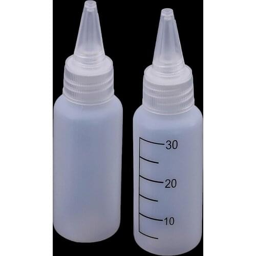 10Pcs 30ml Multifunctional Clear White Glue Applicator Squeeze Bottle DIY