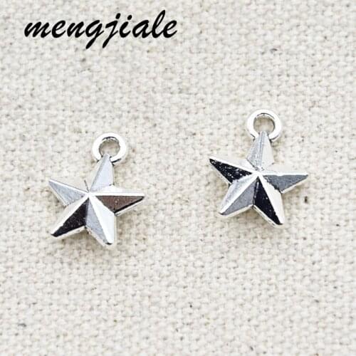 18pcs Hot Sell Vintage Metal Five-pointed star Charms Pendant For DIY Making Alloy Handmade Finding Jewelry