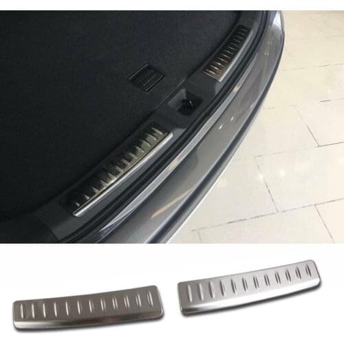 2Pcs/Set Car Rear Inner Bumper Sill Plate Gaurd Cover Trim Silver Stainless Steel Fit For Infiniti QX50 2019 2020