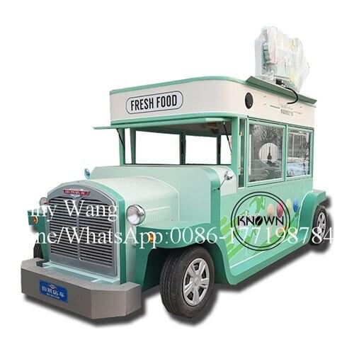 5m New street food vending cart/mobile food trailer sale/electric vintage mobile food truck