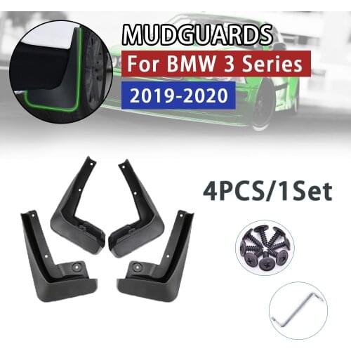 Car Mud Flaps For BMW 3 Series G20 Sedan Saloon 2020 ~ 2019 4Pcs Molded Mudflaps Splash Guards Mudguards Fender Accessories