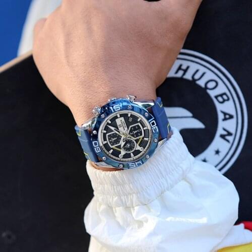 2021 New Sport Watch For Men NAVIFORCE Fashion Waterproof Silicone Quartz Date Wrist watch Male Military Multi-function Clock