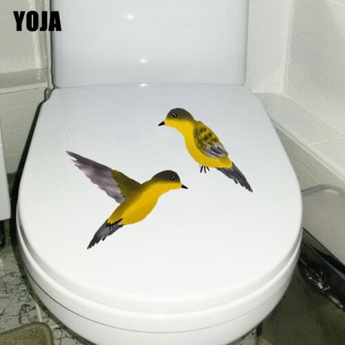YOJA 24X18.1CM Two Flying Birds Wall Decal Toilet Sticker Bedroom Home Decor T3-1176