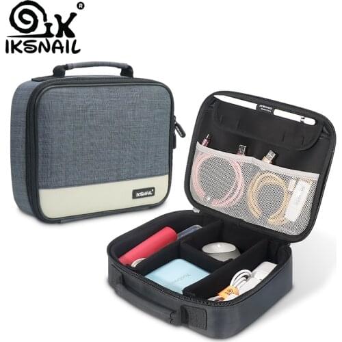 IKSNAIL Universal External Hard Drive Case For iPad Mini Cable Organizer Electronics Digital Accessories Bag For iPad Tablets
