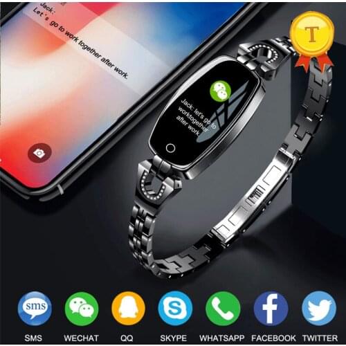 Girl daughter best gift Luxury Smart Wristband Fitness band Tracker Bracelet Heart Rate Blood Pressure monitor Call sms reminder