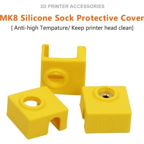 3D Printer Parts MK8 Silicone Sock Protective Cover To Heated Block J-head Hotend MK8 Extruder Nozzle Heater Block MK7/MK9