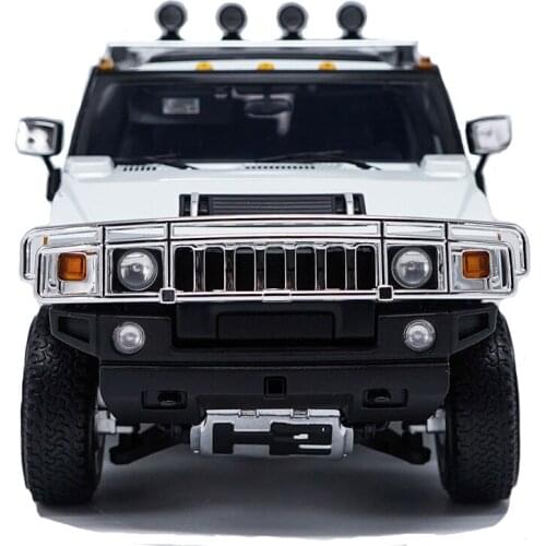 1:18 H2 SUV Highway 61 Alloy Car Model Diecast Children Metal Vehicle Toy Metal Souvenir Collect Kids Boys Gift Display Decorate