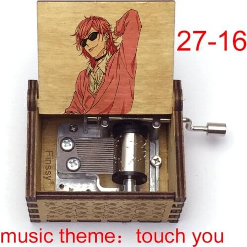 YARICHIN b Club AYATO Yuri figure print Wooden music theme touch you Music Musical BoxHome office accessories