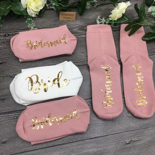 Personalize any role or name wedding bridesmaid socks Bachelorette mother of the bride maid of honor socks birthday gifts