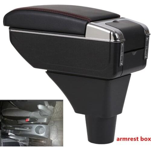 For Renault Sandero Stepway armrest box central Store content box with cup holder ashtray decoration products With USB interfac