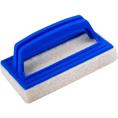Portable Hanging Tool Wall Soft Scum Rectangle Scrubber Non Woven Swimming Pool Cleaning Brush Spa With Handle Tub Sink