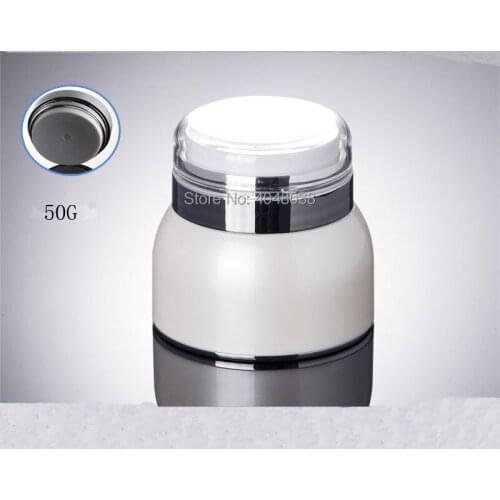 Facial Cream Jar 30G 50G Empty Vacuum Flask Thickened Transparent Cap Press Pump Rotate Bottle Cosmetic Container Eyecream Jar