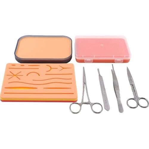 Wound suture practice silicone skin model block medical student surgery debridement training equipment kit