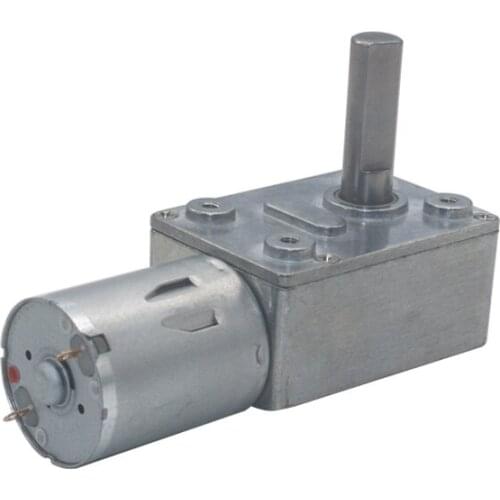 6V 12V 24V 2RPM to 150RPM DC Worm Drive Reduction Gear Motor Low Speed for DIY Gearmotors JGY370 DC 8MMD7 Shaft Length 25MM