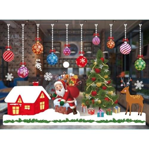 Christmas Decoration Wall Window Glass Xmas Stickers Decal Patch Home Decor Wall Glass stickers
