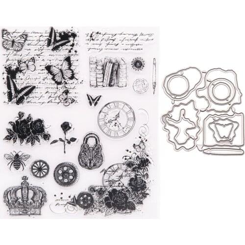 T1746 Silicone Clear Stamps for Scrapbooking butterfly Decoration Embossing Folder Craft Rubber Stamp Tools New