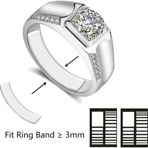 19pcs 6Sizes Silicone Invisible Clear Ring Size Adjuster Resizer Loose Rings Reducer Ring Sizer Fit Any Rings Jewelry Tools